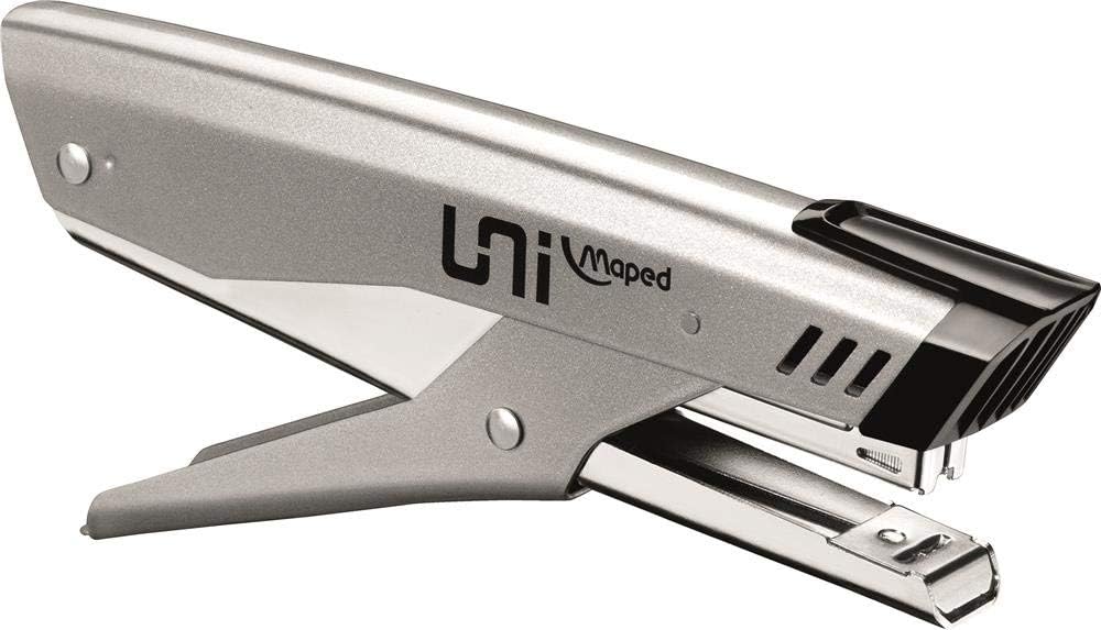 Maped Universal Metal 447110 Staple Gun + 400 No. 10 Staples, Silver