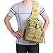 Prospo Tactical Sling Backpack Military Small Development Bag Molle Rover Chest Shoulder Pack Range EDC One Strap Daypack Hiking Camping Treking(Tan)
