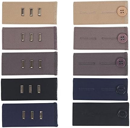 2 Types of Waist Extenders Set for Suit Trousers Slacks Waist Comfort,10 pack