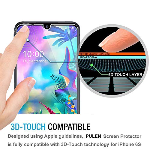 3-Pack] PULEN Screen Protector for LG G8X ThinQ (Not work with the