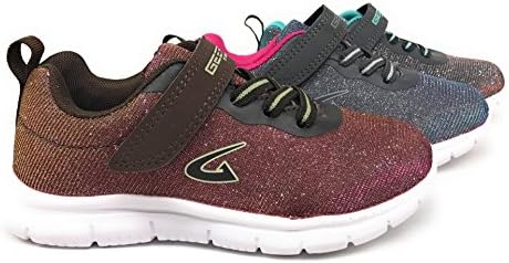 Toddler/Little Kid/Big Kid 3871 Girls Luminous Iridescent Multicolored Glitter Sparkle Color Changing Shiny Fashion Sneakers (10 M US Toddler, Rose Gold)