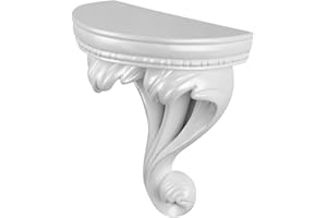 NUOBESTY Nordic Style White Resin Floating Shelf Wall Mounted Storage Rack for Living Room Kitchen Home Decor