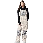 Women and Mens Snow Bibs Adjustable Overalls Pants Wear-resistant Bib Hiking Climbing Insulated Ski Pants