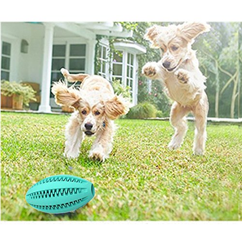 Dog\'s Chew Toy Dogs Durable Non-Toxic Strong Toothes Cleaning/Training/Playing/Chewing,Soft Rubber,Bouncy, Rugby Ball Rubber Pet Dog Cat Exercise and Reward Toy