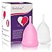 Bodybay Menstrual Cups Is Better Than Hands Down!Say Goodbye to Tampons.Choose Bodybay Cups for Menstrual(Set of 2 Cup,White and Pink) (Small)