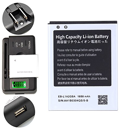 High Capacity Samsung Galaxy S2 SGH-i777 Battery EB-L1A2GBA EB-F1A2GBU + Universal Battery Charger With LED Indicator For Samsung Galaxy S II SGH-i777 / Samsung Galaxy S II I9100 / Samsung Galaxy S2 SGH-i777 / Samsung Galaxy S2 I9100 1850 mAh High Capacity Samsung Galaxy S2 SGH-i777 Battery EB-L1A2GBA EB-F1A2GBU + Universal Battery Charger With LED Indicator For Samsung Galaxy S II SGH-i777 / Samsung Galaxy S II I9100 / Samsung Galaxy S2 SGH-i777 / Samsung Galaxy S2 I9100 1850 mAh