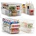Tovla 7-Piece Complete Refrigerator and Freezer Storage Bin Set with Handles | Household and Kitchen Organization Heavy Duty Plastic | BPA-Free