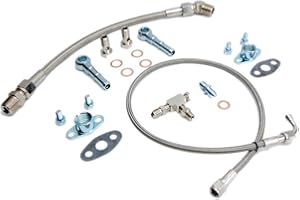 KINUGAWA Turbo Oil & Water Line Kit Compatible with Garrett T2 T25 T28 Bush Bearing 150cm 4AN
