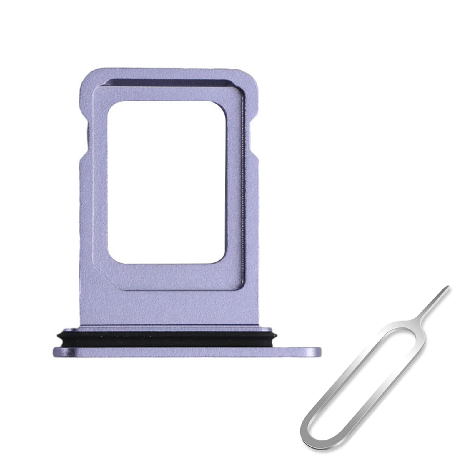 Cemobile SIM Card Tray Slot Holder Replacement for iPhone 14 & iPhone 14 Plus (Single SIM Version) with Waterproof Rubber Seal Ring + SIM Card Tray Open Eject Pin (Purple)