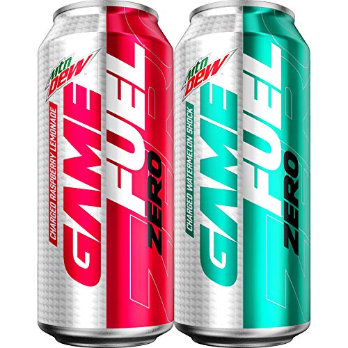 Mountain Dew Game Fuel Zero, 2 Flavor Variety Pack, 16 Fl Oz. Cans (12 ...