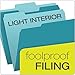 Pendaflex Two-Tone Color File Folders, Letter Size, 1/3 Cut, Teal, 100 Per box (152 1/3 TEA)