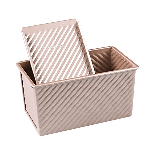Bakerdream Bakeware Loaf Pan With Cover 8.5 x 4.8 inch Bread Toast Mold with Lid