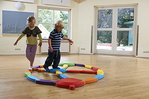 GONGE River Landscape - 25-Piece Set for Balance Training, Motor Skills, and Creative Play - Educational Tools for Children's Development and Fun Group Activities - Vibrant