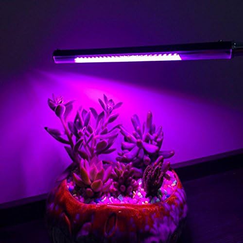 Led Plant Growth Lamp,Clip And Flexible Gooseneck,3 level Dimmable (Blue and Red Light)