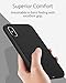 Anker Silicone Case, KARAPAX Silicone Gel Rubber Shockproof Case Cover with Soft Microfiber Cloth Cushion [Support Wireless Charging] [Slim Fit] for iPhone X - Black