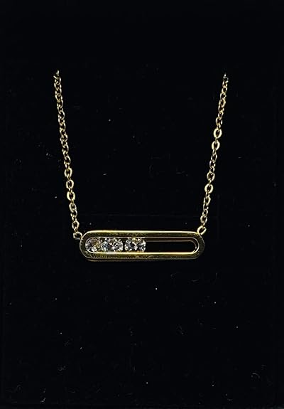 Collier rectangle avec 3 diamants Clearance