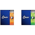 Elixir Strings Nickel Plated Steel Electric Guitar Strings Bundle with NANOWEB and OPTIWEB Coatings
