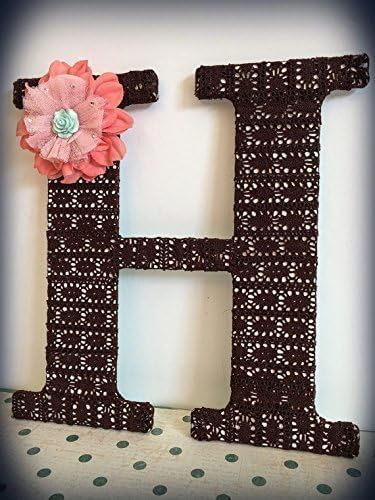 Chocolate Lace Decorative Initial-FREE SHIPPING!