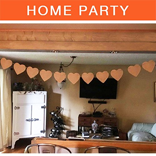 ThxToms 15 Pcs Burlap Banner, DIY Wall Decor for Birthday/Graduation/Wedding/Baby Party (14.6ft) - Thumbnail 5