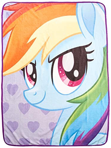 Hasbro's My Little Pony, "Rainbow Selfies" Micro Raschel Throw Blanket, 46" x 60", Multi Color