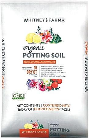 Amazon Com Whitney Farms Organic Potting Soil 16 Qt Garden Outdoor