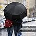 Ace Teah 55 Inch Folding Umbrella, Compact Travel Umbrella Large Travel Golf Umbrella 10 Ribs, Auto Open Close Umbrella with windbreak Double Canopy Vent and Safety Reflective Strip, Black