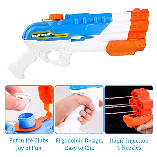 ANDSTON Water Gun for Kids, Squirt Guns with Large Capacity 1200CC Water Blaster Soaker Up to 10M Range, Water Shoot Toys for Boys Swimming Pools Guns Beach Party Favor Shooter Fight Play Toys