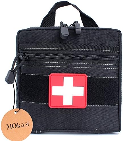 MoKasi Waterproof Tactical Medical Pouch MOLLE EMT First Aid IFAK Bag (Black)