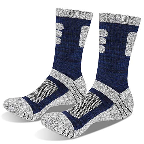 OBKJJ 5Pairs Men's Multi Performance Cushion Crew Socks for Outdoor Recreation Performance Trekking Climbing Socks - Thumbnail 4