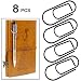 FREUDE Pen Holder Clip for Notebook Journals,8pcs/Pack(Black) Stainless Steel Detachable Pen Holder Fits Almost Any Pen Size
