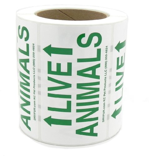 500 Roll Live Animal Shipping Labels w/ Arrows - Thumbnail 3