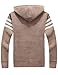 Mens Cardigan Sweaters Long Sleeve Knit Open Front Cardigans with Pocket(Z-Khaki-X-Small)