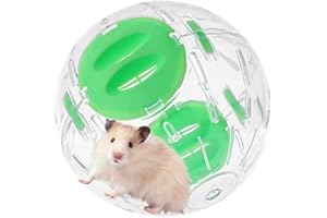 WNZQK Hamster Ball 4.92 inch Crystal Running Ball for Hamsters Run-About Exercise Fitness Wheels Small Animal Toys Chinchilla Cage Accessories (S, Green A)