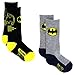 Batman Boys 2 pack Sport Socks (2-4 Toddler, Batman Black/Grey)
