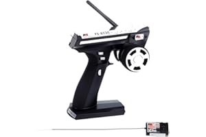 GoolRC Flysky FS-GT3C RC Transmitter 2.4Ghz 3CH LCD Remote Controller with FS-GR3E Receiver for RC Car Boat (Black)