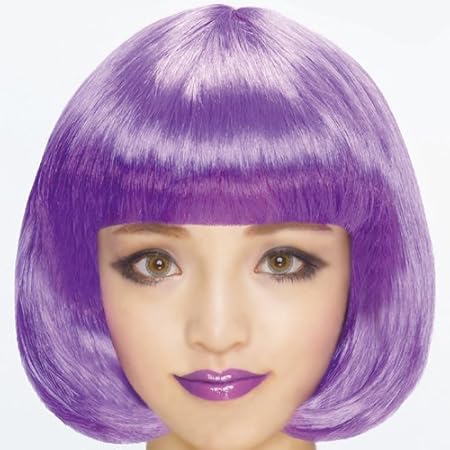 Amazon カラフルウィッグ バイオレット コスプレ 仮装 通販