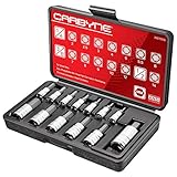 CARBYNE Hex Bit Socket Set, S2 Steel | 13-Piece Set | Metric 2mm - 14mm