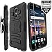 LG Tribute Empire/LG Tribute Dynasty/LG Fortune/LG Phoenix 3/LG Phoenix 4/Zone 4/LG K8S/K8 2017/K8 2018/K8 Plus Case with HD Screen Protector,IDEA LINE Combo Holster Kickstand Belt Clip Cover - Black