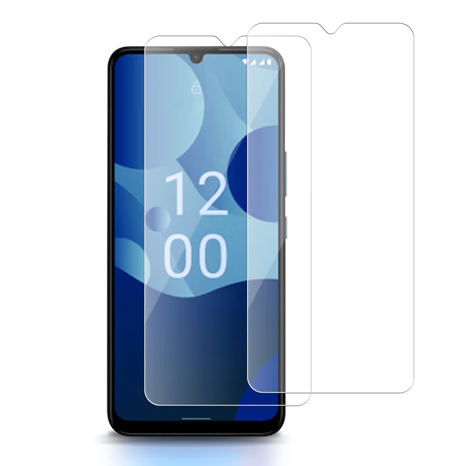 ROVLAK Screen Protector compatible with Nokia C31 Pro Tempered Glass Screen Protector 2-Pack HD 2.5D 9H Protective Film Protection Anti-Fingerprint Bubble-Free Glass Protector