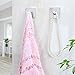FOTYRIG Heavy Duty Adhesive Hooks Wall Hooks Hangers Stick on Hooks for Hanging Robes, Towels, Keys, Bags, Lights, Calendars SUS 304 Brushed Stainless Steel -4 Packs
