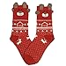 Fly love 3 Pairs Womens Christmas Crew Socks Cute Pattern Cotton Ankle Socks Holiday Printed Festive Patterns