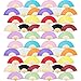 Bememo Hand Held Fans Silk Bamboo Folding Fans Handheld Folded Fan for Church Wedding Gift, Party Favors, DIY Decoration (Multicolor, 48 Pack)