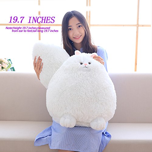 Winsterch Giant Cat Stuffed Animal Plush Toy Kids Gift Baby Doll,Fluffy Cat Plush,19.7 inches