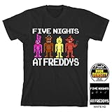 Five Nights At Freddy's Characters Boys Youth T-shirt Licensed (Large)