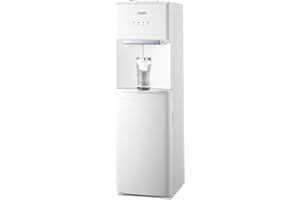 Igloo Bottom Loading Water Cooler – Hot, Cold, & Room Temperature Dispenser – White, Holds 3 & 5 Gallon Jugs, Child Safety Lock – for Homes, Kitchens, Offices, Dorms