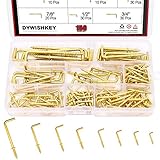 DYWISHKEY 150PCS 8 Sizes Brass Plated Metal