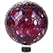 Lily's Home Colorful Mosaic Glass Gazing Ball, Designed with a Stunning Holographic Petal Mosaic Pattern to Bring Color to Any Home and Garden, Red, Blue & Purple (10 Inches Dia.)