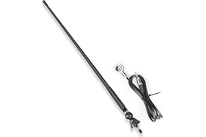 CROSSHIP Marine Radio Antenna for Boat Radio Tractor Car RV ATV UTV RZR SPA - Waterproof Rubber Flexible Mast - Optimized Rad