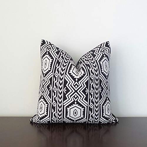black aztec cushion