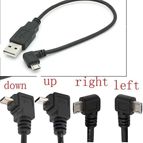 90 Degree 4X Angle SYNC&Charger Cable USB2.0 A Male to Right Micro 5Pin for HTC Samsung LG Sony Google Short Angle 90° 2A Micro USB Quick Charger Charging Sync Data Cable (DWON +Right +up +Left)